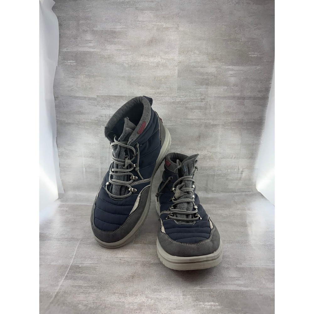 Hey Dude Charlie Navy Blue Quilted Mid Top Ankle Boots Men Sz 12 113332500